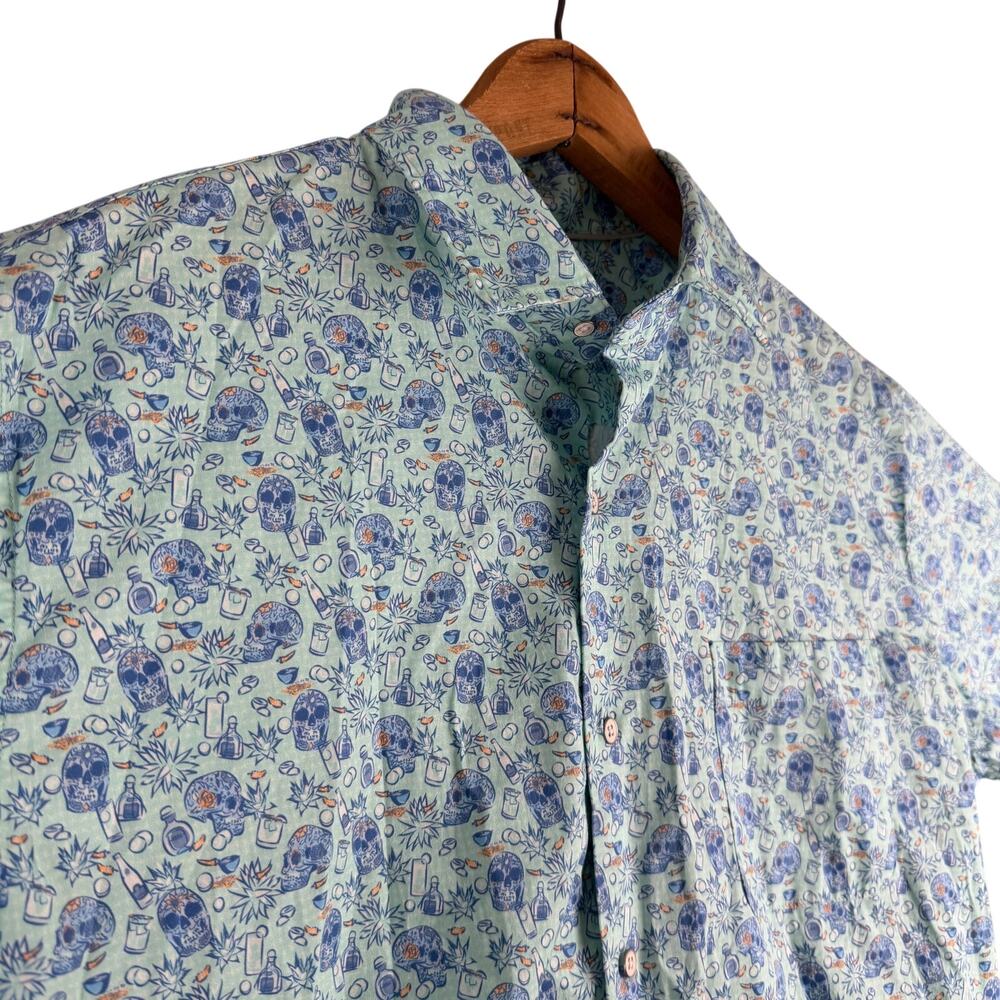 Peter Millar Small Cotton Cowboy Cantina Short Sleeve Sport Shirt Mens Medium